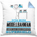 Modellbahnfan Geschenk Kissen mit Füllung 40x40 Ich Bin Modellbahnfan Aber Sag Doch Einfach Superheld Lustige Geschenkdiee für Modellbahnfan (Grau) Blau Trendation