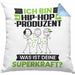 Hip-Hop-Produzent Kissen mit Füllung 40x40 Geschenk für Hip-Hop-Produzent Geburtstag Lustiger Spruch Was Ist Deine Superkraft (Grau) Blau Trendation