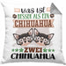 Chihuahua Besitzer Kissen mit Füllung 40x40 Geschenk Lustiger Spruch Geschenkidee Was Ist Besser Als Ein Chihuahua (Grau) Grau Trendation