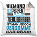 Tierwohlhaber Geschenk Kissen mit Füllung 40x40 Lustige Geschenkidee für Tierwohlhaber Geburtstag Niemand Ist Perfekt Aber Als Tierwohlhaber Ist Man Nah Dran (Grau) Grau Trendation