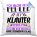 Klavier-Spieler Kissen mit Füllung 40x40 Geschenk Piano Ich Mache Keine Fehler (Grau) Blau Trendation