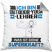 Outdoor-Yoga-Lehrer Kissen mit Füllung 40x40 Geschenk für Outdoor-Yoga-Lehrer Geburtstag Lustiger Spruch Was Ist Deine Superkraft (Grau) Grau Trendation