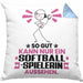 Softballspielerin Geschenk Kissen mit Füllung 40x40 So Gut Kann Nur Ein Softballspielerin Aussehen Geschenkidee (Grau) Blau Trendation