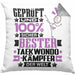 Taekwondo-Kämpfer Geschenk Lustiger Spruch für Taekwondo-Kämpfer Geschenkidee Bester Taekwondo-Kämpfer Der WeltKissen mit Füllung 40x40 (Grau) Grau Trendation