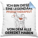 Pferdetherapeut Geschenk Kissen mit Füllung 40x40 Lustige Geschenkidee Geburtstag für Pferdetherapeut Ich Bin Dieser Legendäre Pferdetherapeut Von Dem Alle Geredet Haben (Grau) Blau Trendation