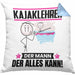 Kajaklehrer Kissen mit Füllung 40x40 Geschenk für Kajaklehrer Der Mann Der Alles Kann Geschenkidee zum Geburtstag (Grau) Blau Trendation