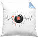 Schallplatte Geschenk Vinyl Herzschlag Vintage Retro Musik DJ Geschenk Kissen mit Füllung 40x40 (Grau) Blau Trendation