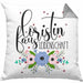 Floristin Aus Leidenschaft Kissen mit Füllung 40x40 Geschenk Blumen Floristin Geschenkidee (Grau) Grau Trendation