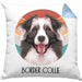 Border Collies Besitzer Kissen mit Füllung 40x40 Geschenk Lustiger Spruch Geschenkidee Border Collies Mama Papa (Grau) Blau Trendation