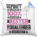 Yogalehrer Geschenk Lustiger Spruch für Yogalehrer Geschenkidee Bester Yogalehrer Der WeltKissen mit Füllung 40x40 (Grau) Blau Trendation