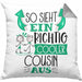 Cousin Kissen mit Füllung 40x40 Geschenk So Sieht Ein RIchtig Cooler Cousin Aus Geschenkidee Lustiger Spruch Geburtstag (Grau) Grau Trendation