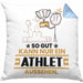 Athlet Geschenk Kissen mit Füllung 40x40 So Gut Kann Nur Ein Athlet Aussehen Geschenkidee (Grau) Blau Trendation