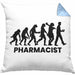Apotheker Kissen mit Füllung 40x40 Geschenk Apothekerin Geschenkidee Evolution (Grau) Blau Trendation