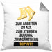 Gärtner Kissen mit Füllung 40x40 mit Spruch Garten Hobbygärtner Gärtner Geschenk Lustig Gärtnerin Geschenkidee (Grau) Grau Trendation