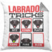 Labrador Besitzer Kissen mit Füllung 40x40 Geschenk Lustiger Spruch Geschenkidee Labrador Tricks Bleib (Grau) Grau Trendation