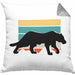 Gepard Kissen mit Füllung 40x40 Geschenk Retro (Grau) Grau Trendation