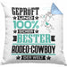 Rodeo-Cowboy Geschenk Lustiger Spruch für Rodeo-Cowboy Geschenkidee Bester Rodeo-Cowboy Der WeltKissen mit Füllung 40x40 (Grau) Blau Trendation