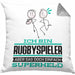Rugbyspieler Geschenk Kissen mit Füllung 40x40 Ich Bin Rugbyspieler Aber Sag Doch Einfach Superheld Lustige Geschenkdiee für Rugbyspieler (Grau) Grau Trendation