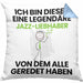 Jazz-Liebhaber Geschenk Kissen mit Füllung 40x40 Lustige Geschenkidee Geburtstag für Jazz-Liebhaber Ich Bin Dieser Legendäre Jazz-Liebhaber Von Dem Alle Geredet Haben (Grau) Blau Trendation
