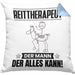 Reittherapeut Kissen mit Füllung 40x40 Geschenk für Reittherapeut Der Mann Der Alles Kann Geschenkidee zum Geburtstag (Grau) Blau Trendation