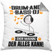 Drum-and-Bass-DJ Kissen mit Füllung 40x40 Geschenk für Drum-and-Bass-DJ Der Mann Der Alles Kann Geschenkidee zum Geburtstag (Grau) Grau Trendation