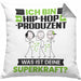 Hip-Hop-Produzent Kissen mit Füllung 40x40 Geschenk für Hip-Hop-Produzent Geburtstag Lustiger Spruch Was Ist Deine Superkraft (Grau) Grau Trendation