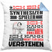 Synthesizer-Spieler Geschenk Kissen mit Füllung 40x40 Lustige Geschenkdiee für einen Synthesizer-Spieler Geburtstag Ich Bin Synthesizer-Spieler Ich Kann Es Dir Erklären Aber Nicht Für Dich Verstehen (Grau) Blau Trendation