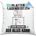 Plattenladenbesitzer Kissen mit Füllung 40x40 Geschenk für Plattenladenbesitzer Der Mann Der Alles Kann Geschenkidee zum Geburtstag (Grau) Blau Trendation