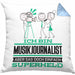Musikjournalist Geschenk Kissen mit Füllung 40x40 Ich Bin Musikjournalist Aber Sag Doch Einfach Superheld Lustige Geschenkdiee für Musikjournalist (Grau) Blau Trendation