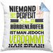Hürdenläufer Geschenk Kissen mit Füllung 40x40 Lustige Geschenkidee für Hürdenläufer Geburtstag Niemand Ist Perfekt Aber Als Hürdenläufer Ist Man Nah Dran (Grau) Blau Trendation