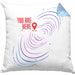 Lustige Galaxie-Kissen mit Füllung 40x40 Spruch "You Are Here" Geschenk für Weltraumliebhaber (Grau) Blau Trendation