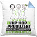 Hip-Hop-Produzent Geschenk Kissen mit Füllung 40x40 Ich Bin Hip-Hop-Produzent Aber Sag Doch Einfach Superheld Lustige Geschenkdiee für Hip-Hop-Produzent (Grau) Blau Trendation