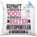 Reitsportler Geschenk Lustiger Spruch für Reitsportler Geschenkidee Bester Reitsportler Der WeltKissen mit Füllung 40x40 (Grau) Blau Trendation