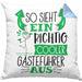 Gästeführer Kissen mit Füllung 40x40 Geschenk So Sieht Ein RIchtig Cooler Gästeführer Aus Geschenkidee Lustiger Spruch Geburtstag (Grau) Blau Trendation