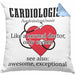 Kardiologe Geschenk Kissen mit Füllung 40x40 Cardiologist Definition Ekg Herz Kardiologie (Grau) Blau Trendation
