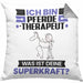 Pferdetherapeut Kissen mit Füllung 40x40 Geschenk für Pferdetherapeut Geburtstag Lustiger Spruch Was Ist Deine Superkraft (Grau) Grau Trendation