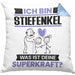 Stiefenkel Kissen mit Füllung 40x40 Geschenk für Stiefenkel Geburtstag Lustiger Spruch Was Ist Deine Superkraft (Grau) Blau Trendation
