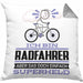 Radfahrer Geschenk Kissen mit Füllung 40x40 Ich Bin Radfahrer Aber Sag Doch Einfach Superheld Lustige Geschenkdiee für Radfahrer (Grau) Grau Trendation
