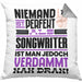 Songwriter Geschenk Kissen mit Füllung 40x40 Lustige Geschenkidee für Songwriter Geburtstag Niemand Ist Perfekt Aber Als Songwriter Ist Man Nah Dran (Grau) Grau Trendation