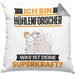Höhlenforscher Kissen mit Füllung 40x40 Geschenk für Höhlenforscher Geburtstag Lustiger Spruch Was Ist Deine Superkraft (Grau) Grau Trendation