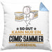 Comic-Sammler Geschenk Kissen mit Füllung 40x40 So Gut Kann Nur Ein Comic-Sammler Aussehen Geschenkidee (Grau) Blau Trendation