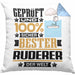 Ruderer Geschenk Lustiger Spruch für Ruderer Geschenkidee Bester Ruderer Der WeltKissen mit Füllung 40x40 (Grau) Blau Trendation