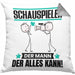 Schauspieler Kissen mit Füllung 40x40 Geschenk für Schauspieler Der Mann Der Alles Kann Geschenkidee zum Geburtstag (Grau) Grau Trendation