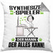 Synthesizer-Spieler Kissen mit Füllung 40x40 Geschenk für Synthesizer-Spieler Der Mann Der Alles Kann Geschenkidee zum Geburtstag (Grau) Grau Trendation