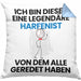 Harfenist Geschenk Kissen mit Füllung 40x40 Lustige Geschenkidee Geburtstag für Harfenist Ich Bin Dieser Legendäre Harfenist Von Dem Alle Geredet Haben (Grau) Blau Trendation