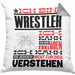 Wrestler Geschenk Kaffee-Kissen mit Füllung 40x40 Geschenkidee für Wrestler Ich Bin Wrestler Ich Kann Es Dir Erklären Jedoch Nicht Für Dich Verstehen Spruch Lustig (Grau) Grau Trendation