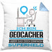 Geocacher Geschenk Kissen mit Füllung 40x40 Ich Bin Geocacher Aber Sag Doch Einfach Superheld Lustige Geschenkdiee für Geocacher (Grau) Blau Trendation