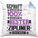 Zipliner Geschenk Lustiger Spruch für Zipliner Geschenkidee Bester Zipliner Der WeltKissen mit Füllung 40x40 (Grau) Blau Trendation