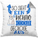 Geologe Kissen mit Füllung 40x40 Geschenk So Sieht Ein RIchtig Cooler Geologe Aus Geschenkidee Lustiger Spruch Geburtstag (Grau) Grau Trendation