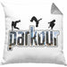 Kissen mit Füllung 40x40 für Parkour Fans Geschenk für Urbanen Sports Sportler Freerunning (Grau) Grau Trendation